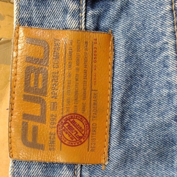 FUBU SZ 32 MEN'S ORIGINAL HARLEM GLOBETROTTERS BLUE 🔵 DENIM SHORTS - Picture 5 of 12